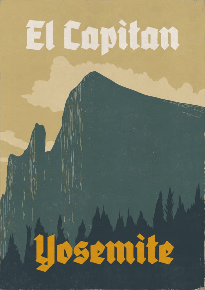 El Capitan Yosemite Landscape by Nicholas — canvas wall art