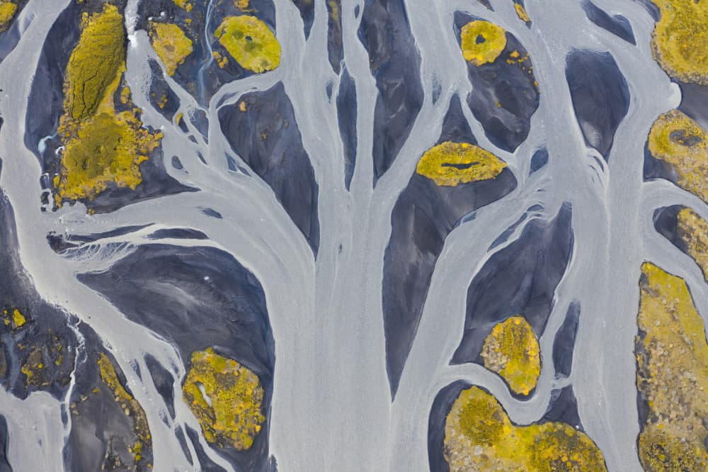Braided River Landscape by Roberto Marchegiani — canvas wall art