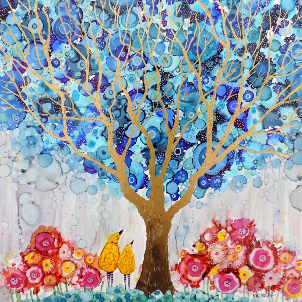 Happy Golden Tree by Sylvie Demers — canvas wall art