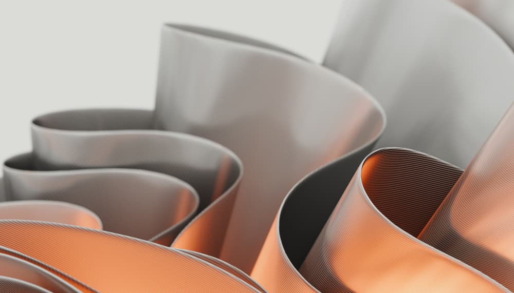 Flowing Metallic Curves by Javier Pardina — canvas wall art