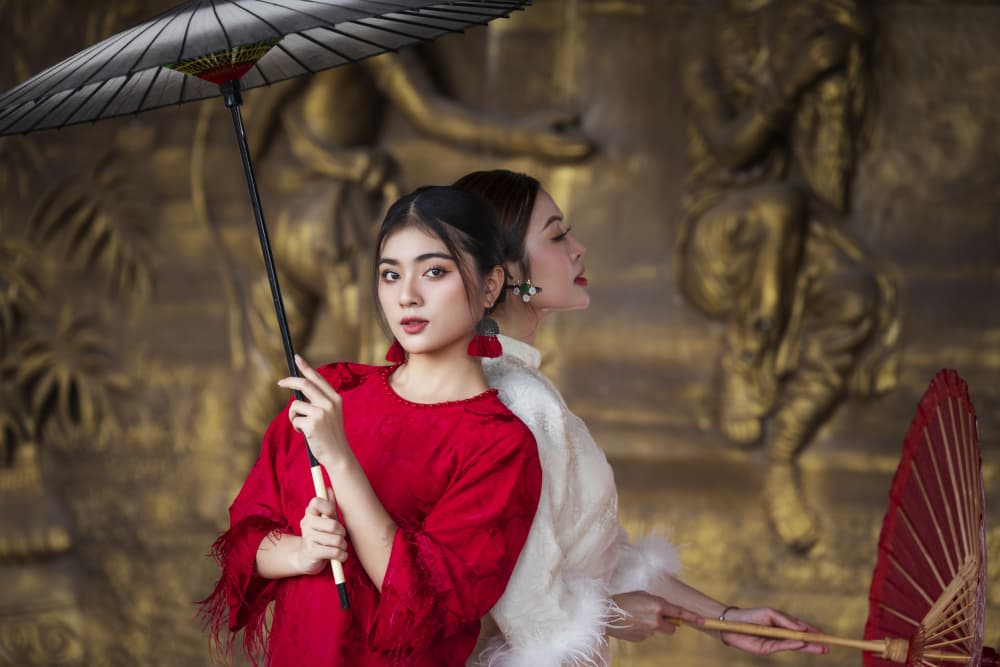 Elegant Asian Portrait by Nguyen Tan Tuan — canvas wall art