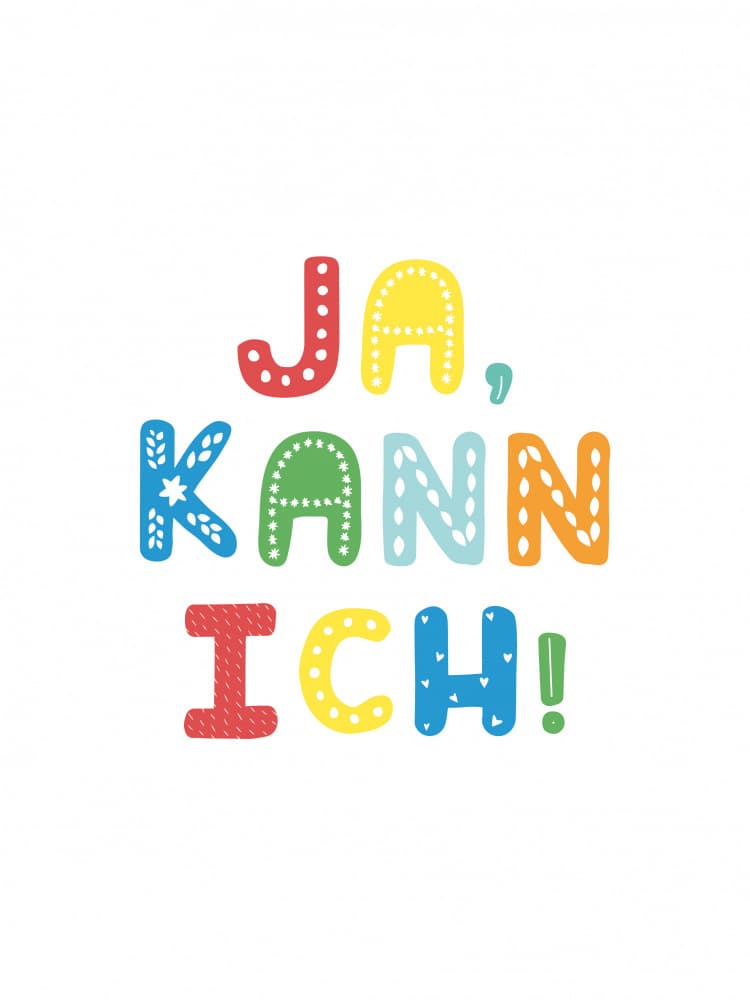 Ja Kann Ich Colorful by Ohkimiko — canvas wall art