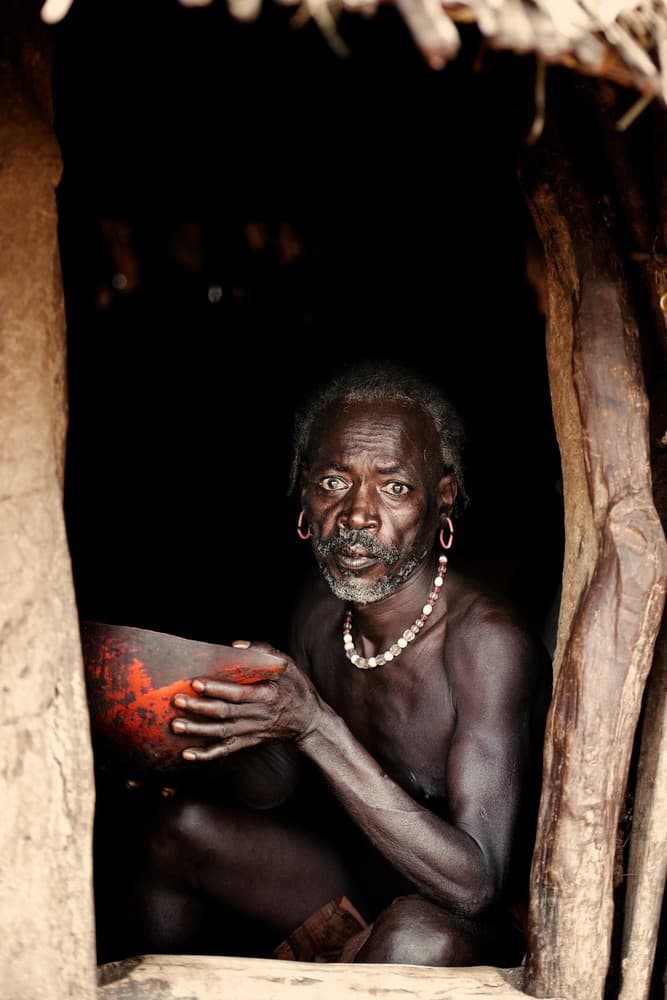 African Elder Direct Gaze by Trevor Cole — canvas wall art