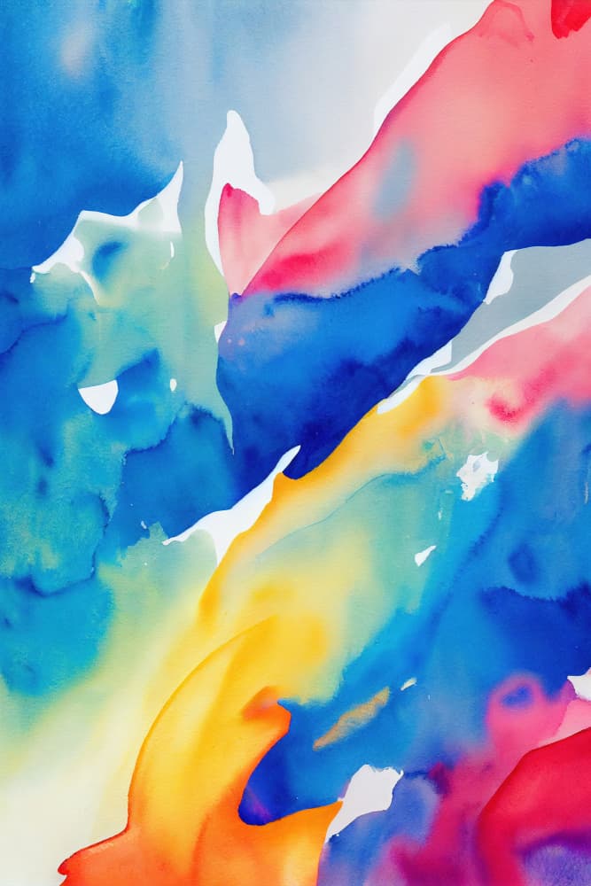 Vibrant Watercolor Flow by Mauro — canvas wall art