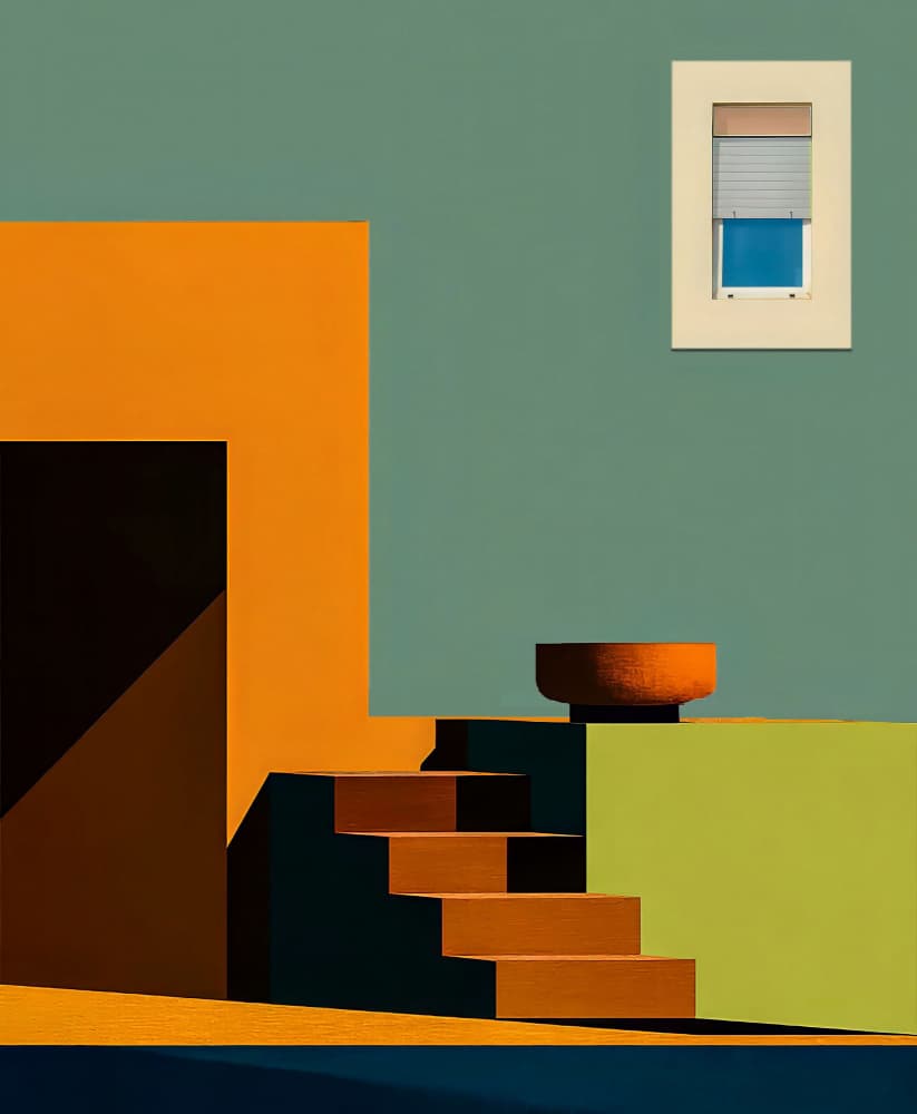 Vibrant Minimalist Architecture by Arnon Orbach — canvas wall art