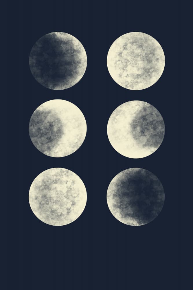 Moonphases by EMELIEmaria — canvas wall art
