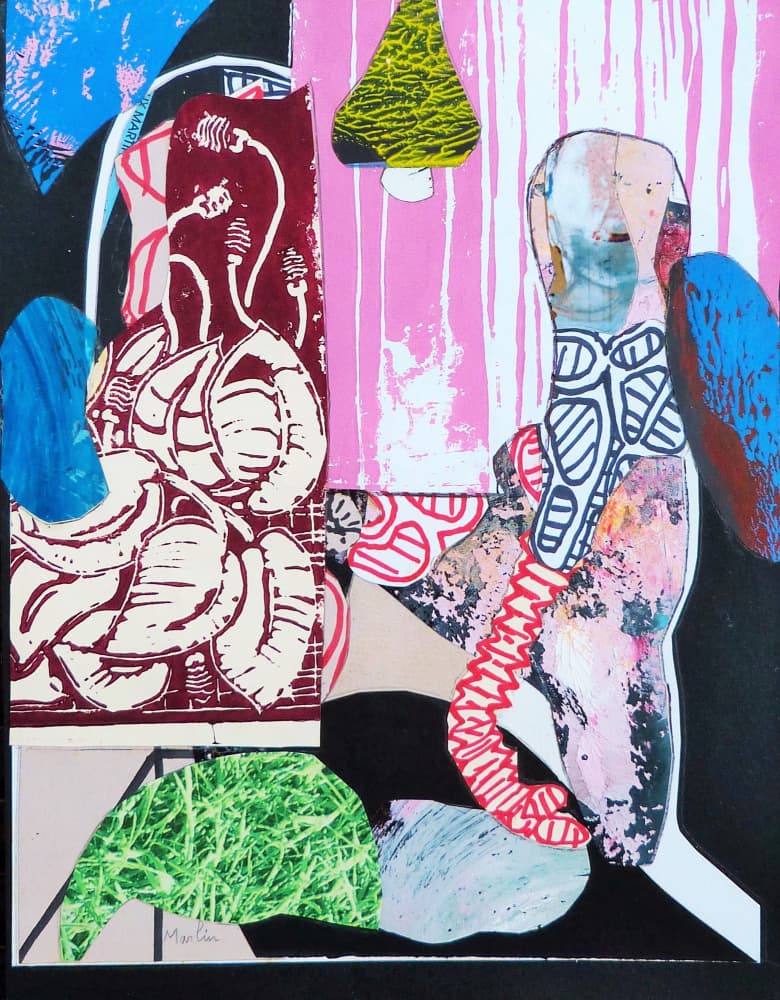 Abstract Figure Collage by Pascal Marlin — canvas wall art