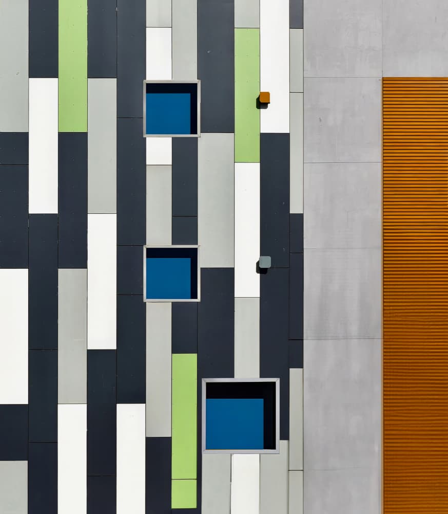 Modern Geometric Facade by Arnon Orbach — canvas wall art