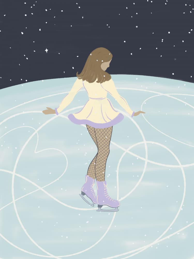 Starry Night Skater by Nikita Jariwala — canvas wall art
