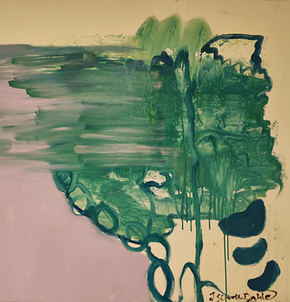 Green Flow Abstract by Joackim Schou Dahle — canvas wall art
