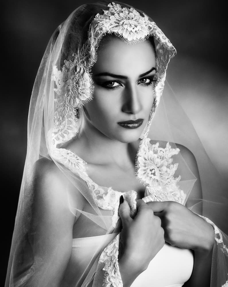 Dramatic Bridal Beauty by Peppe Tambè — canvas wall art