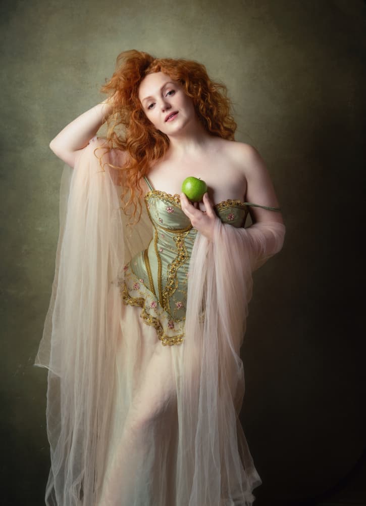 Goddess with Apple by Catherine Wang — canvas wall art