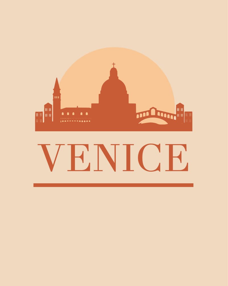 Iconic Venice Skyline by Emiliano Deificus — canvas wall art