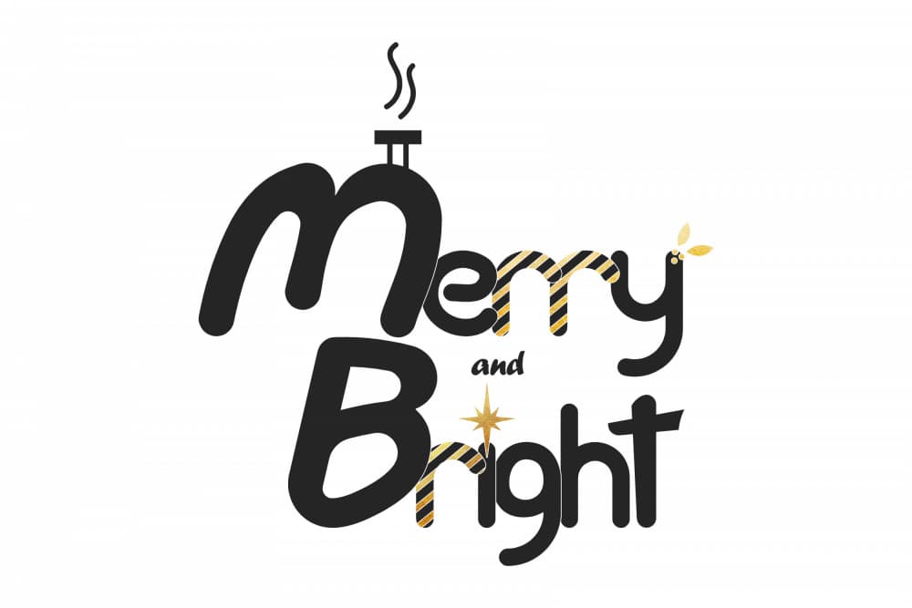 Merry Bright Christmas Design by amini54 — canvas wall art