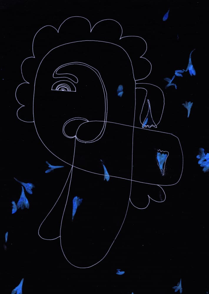 Ethereal Blue Contemplation by Santhosh ch — canvas wall art
