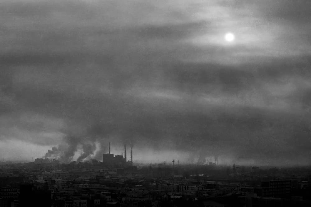 Smoggy Industrial City by Ekkachai Khemkum — canvas wall art