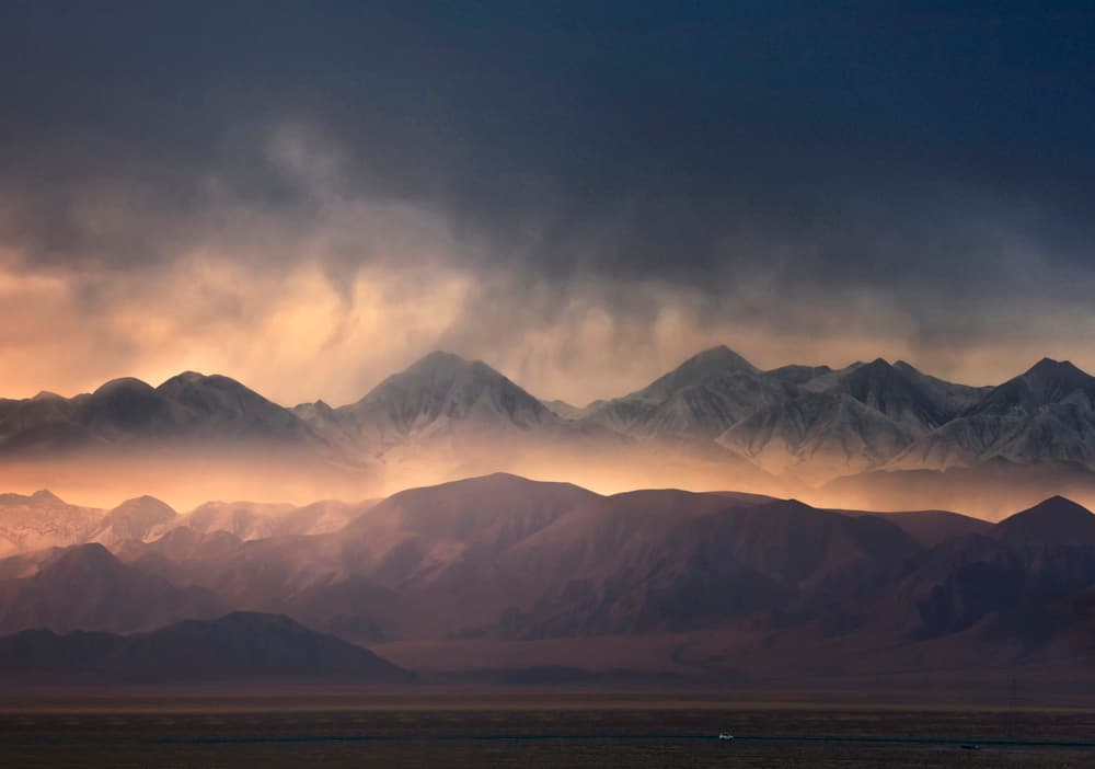 Misty Mountain Layers by Larry Deng APA — canvas wall art