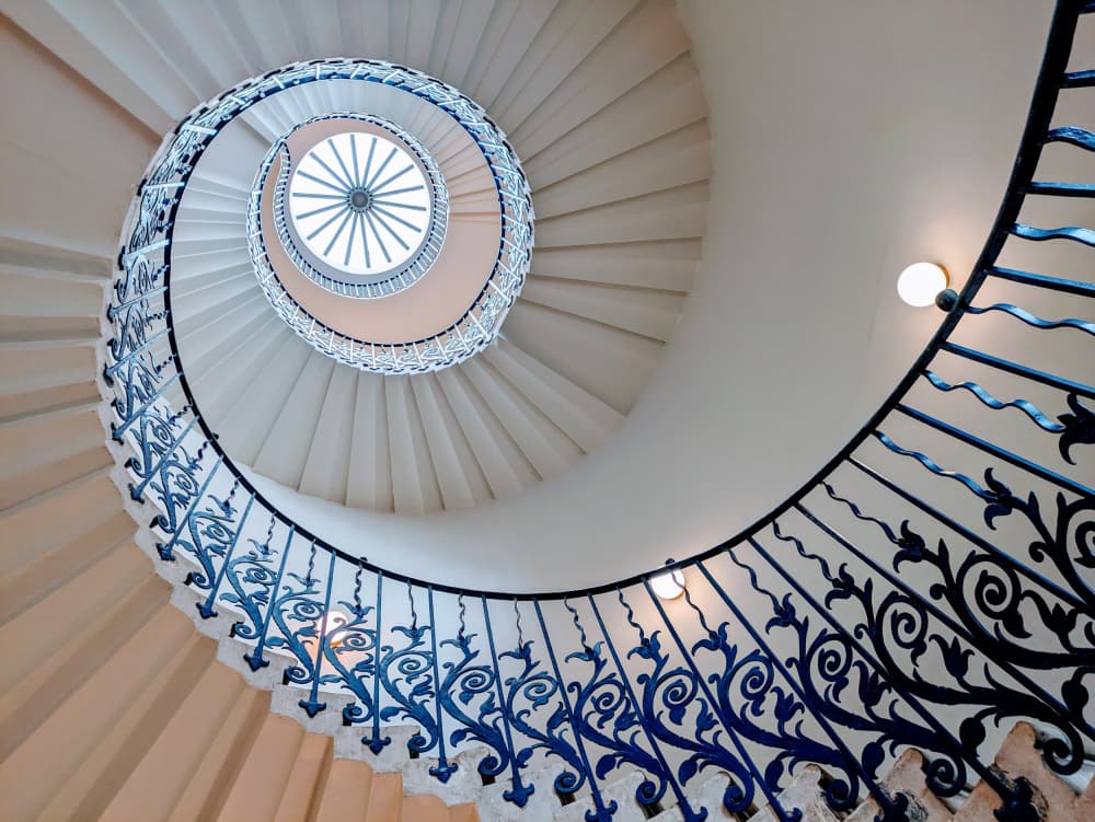 Elegant Spiral Staircase by Elizabeth Allen — canvas wall art