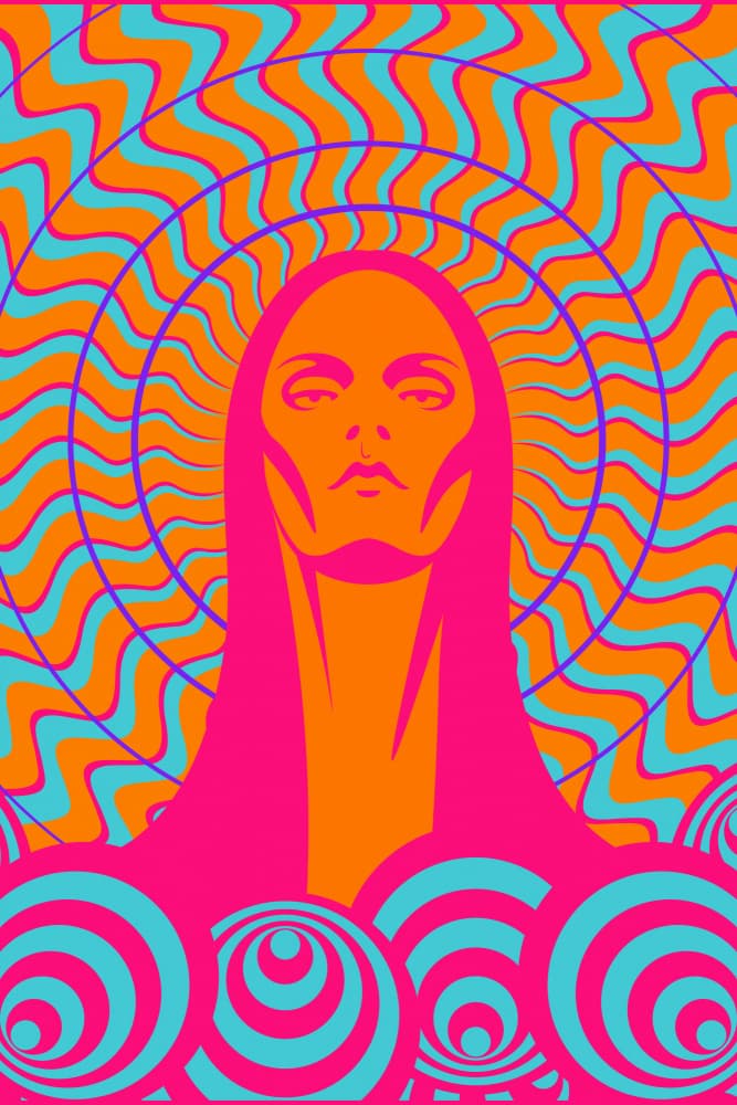 Psychedelic Goddess Aura by jay stanley — canvas wall art
