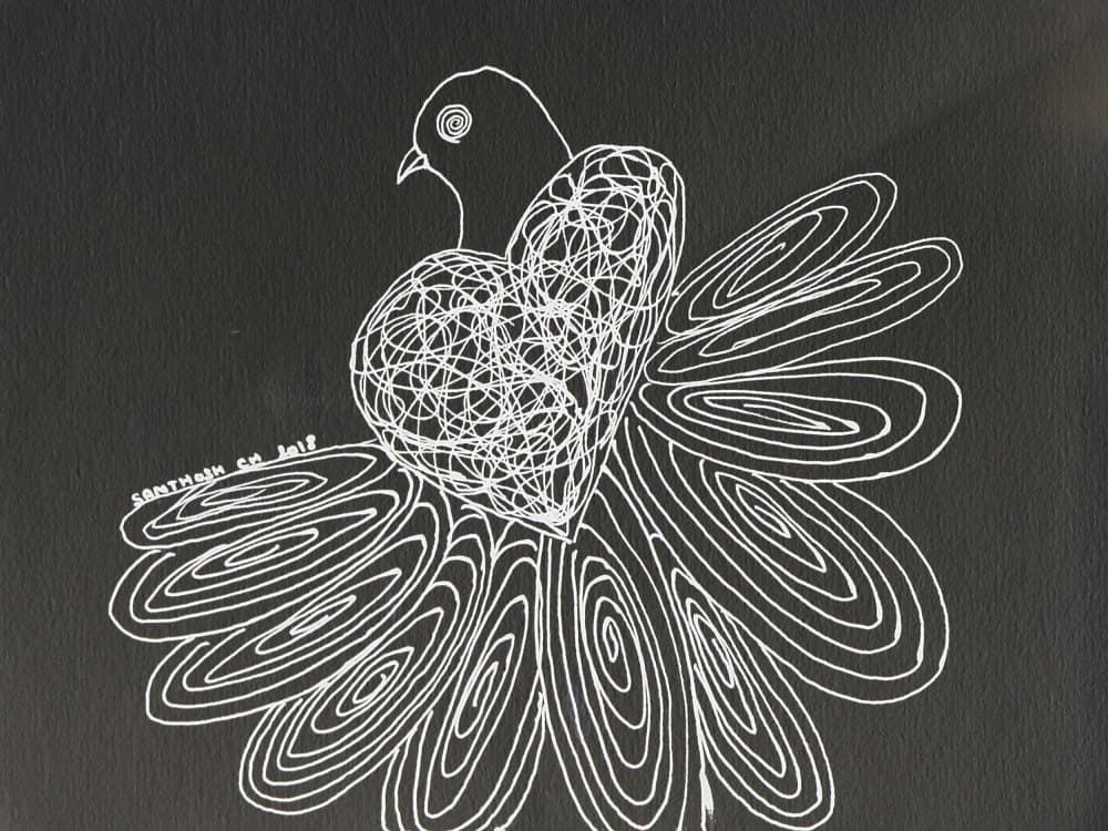 Peace Dove Abstract by Santhosh ch — canvas wall art