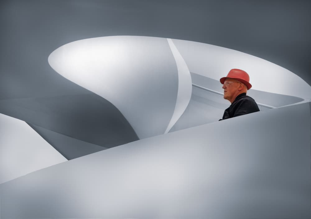Man with a red hat by Stephan Rückert — canvas wall art