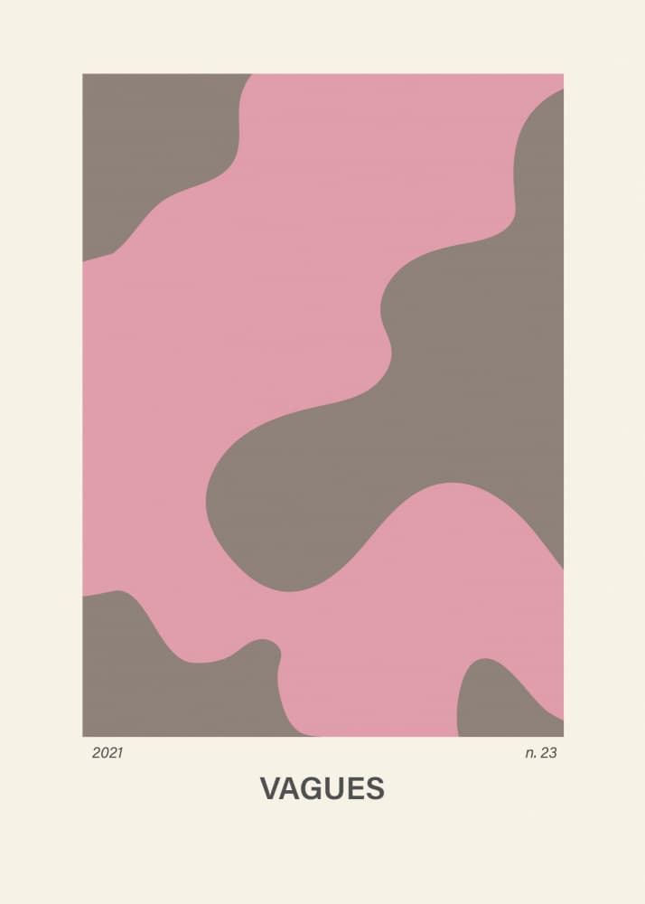 Soft Pink Gray Waves by Paperago — canvas wall art