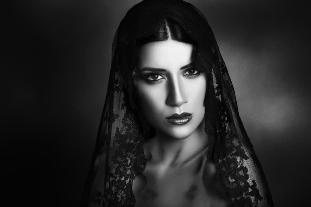 Elegant Veiled Beauty by Peppe Tambè — canvas wall art