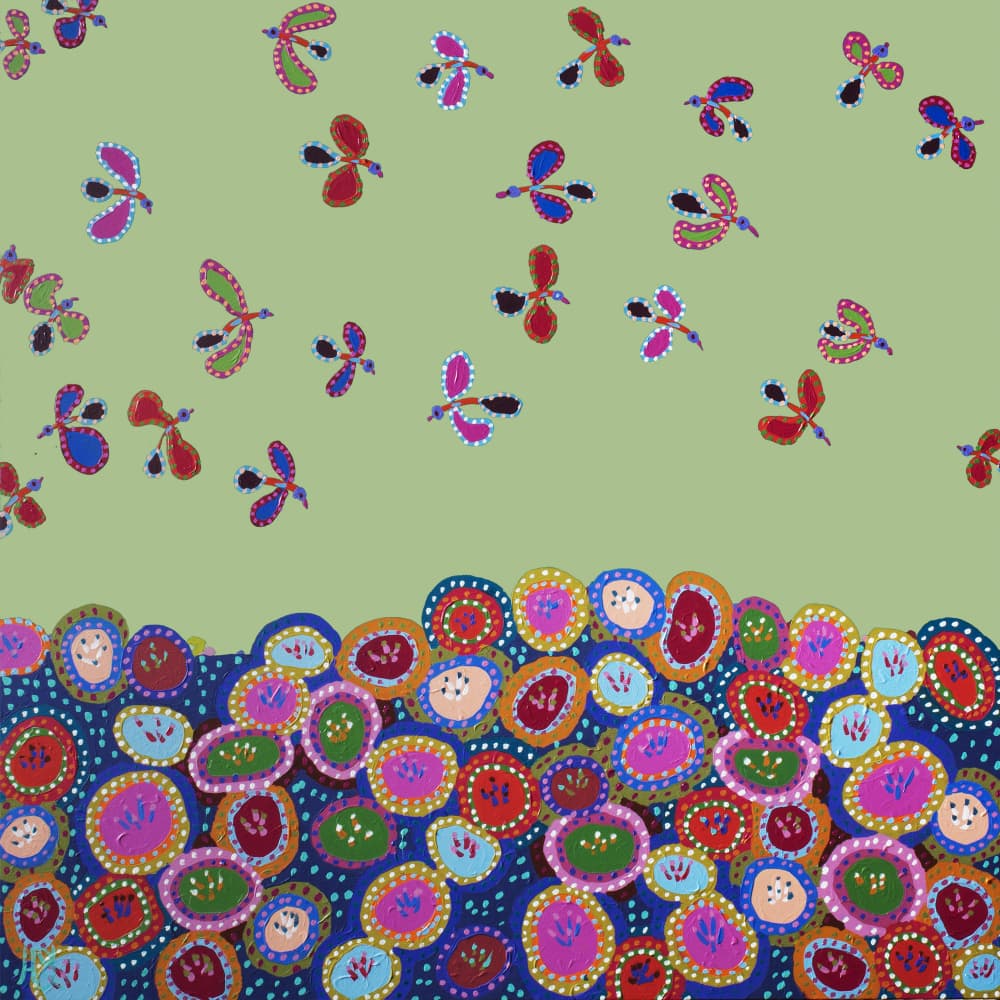 Whimsical Garden Flight by Helen Joynson — canvas wall art