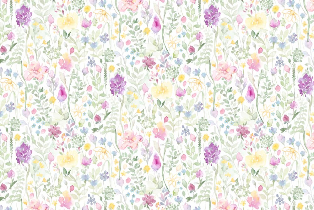 Pastel Garden Blooms by Lovorka Pavic — canvas wall art