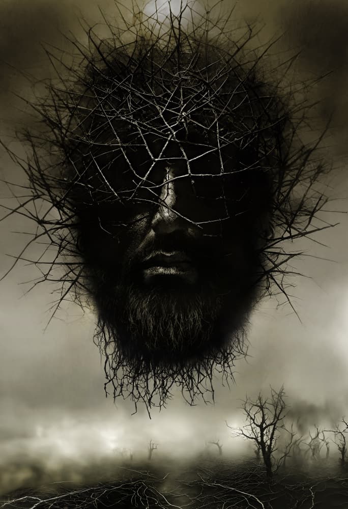 Self-portrait by Manu Allicot — canvas wall art