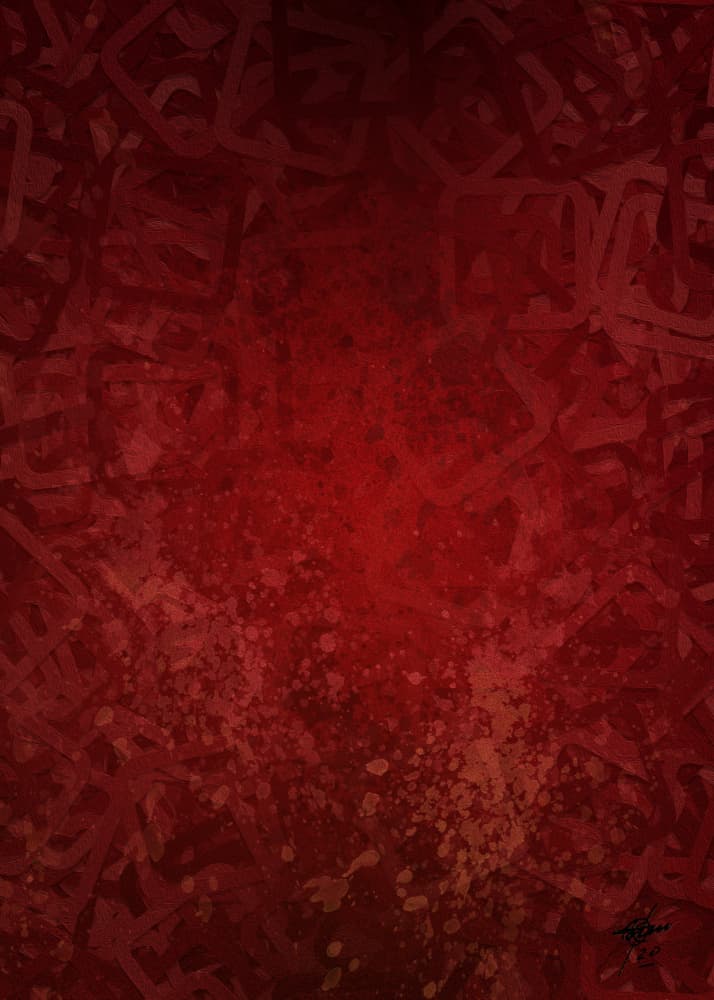 Deep Red Abstract Splatter by Osvaldo Russo — canvas wall art