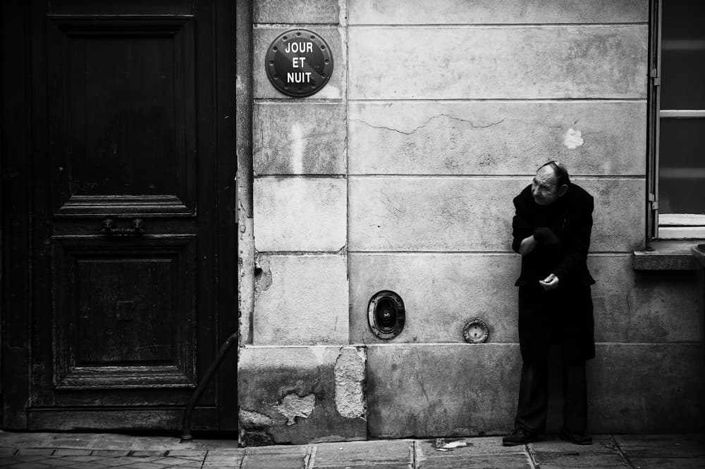 Solitary Man Paris Street by Rui Caria — canvas wall art