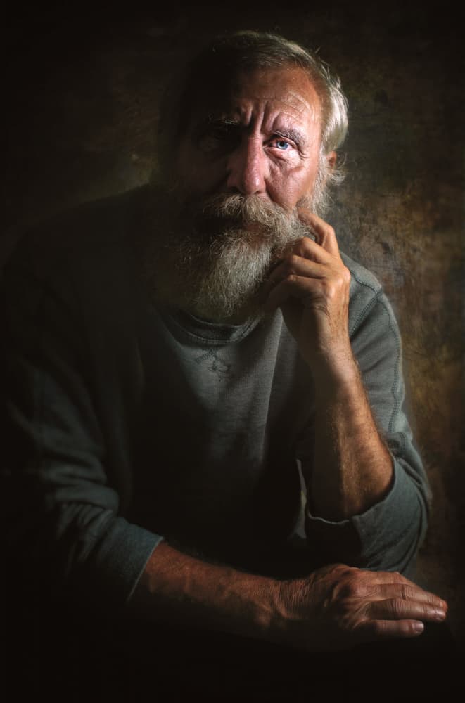 Pensive Old Man by Grigore Roibu — canvas wall art