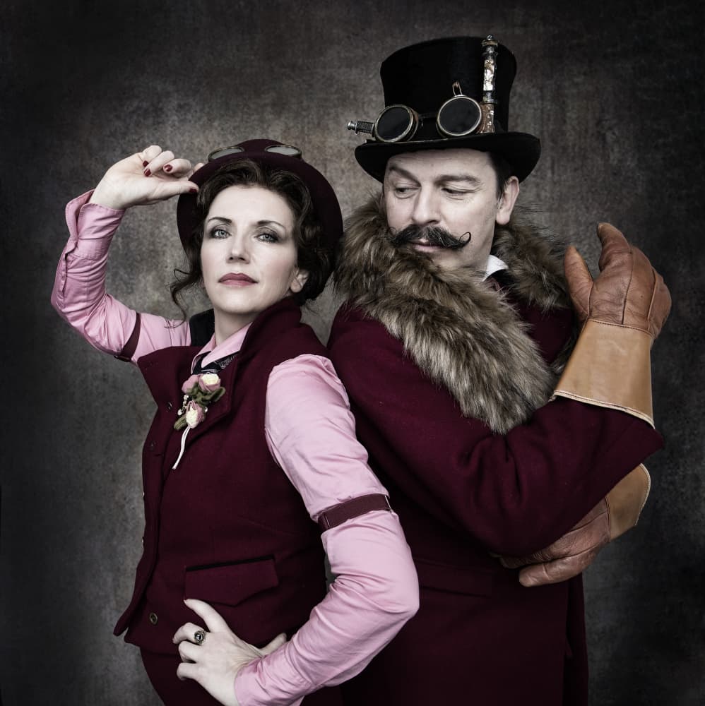 Steampunk Couple Portrait by Daniel Springgay — canvas wall art