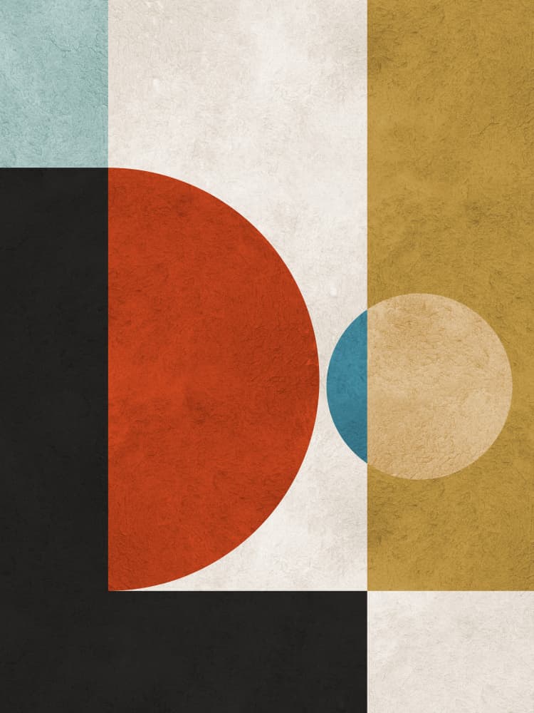 Midcentury Geometric Shapes by Vitor Costa — canvas wall art