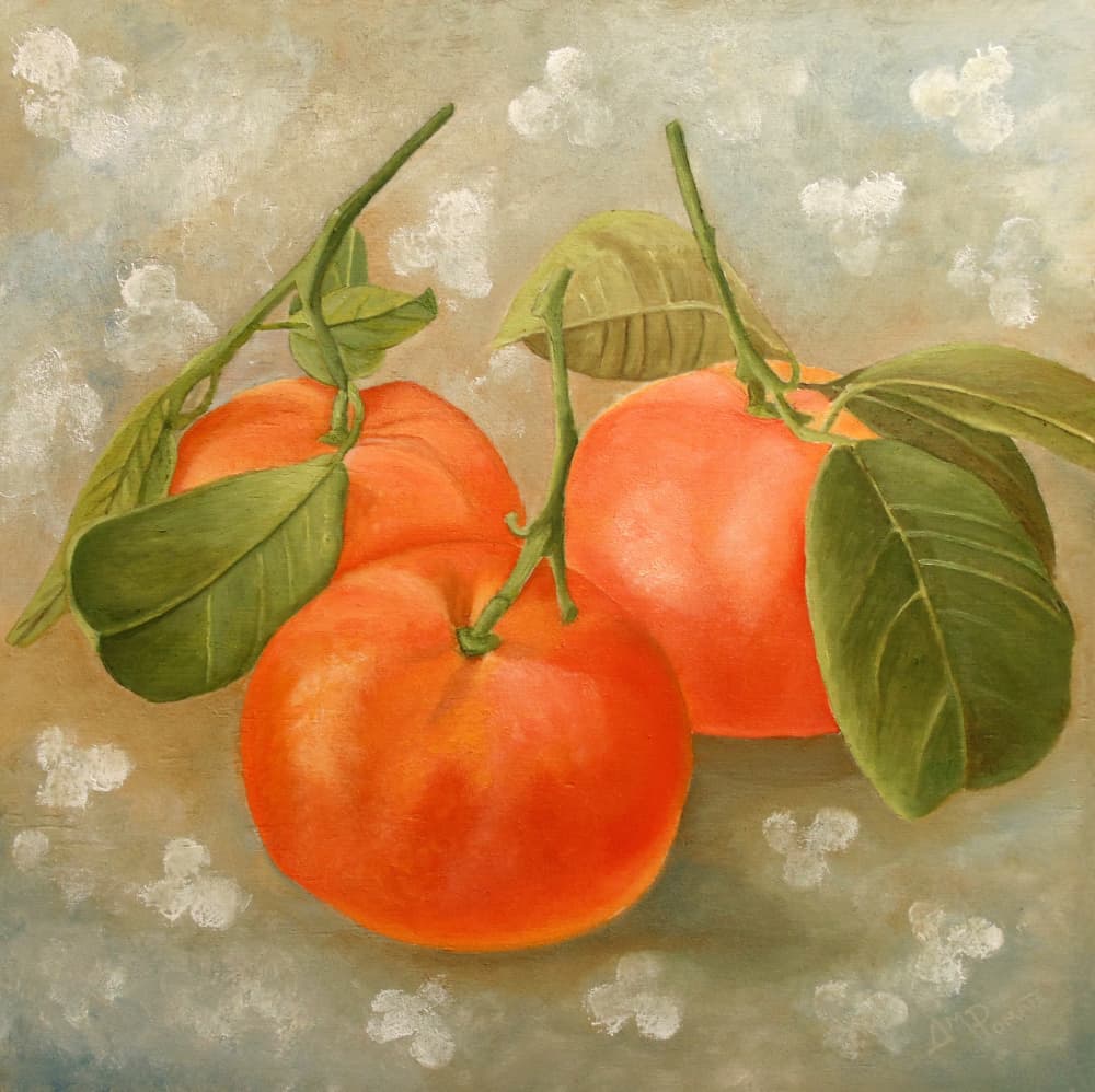 Vibrant Orange Still Life by Angeles M. Pomata — canvas wall art