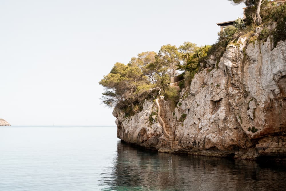 Mediterranean Cliffside Escape by Henrike Schenk — canvas wall art