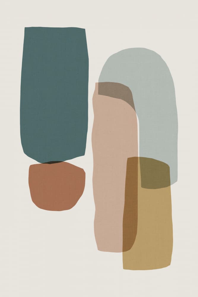 Layered Organic Shapes by cartissi — canvas wall art