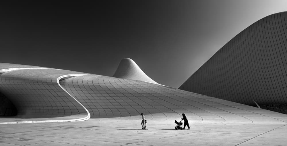 Architectural Curves And Life by Waldemar Szmidt — canvas wall art