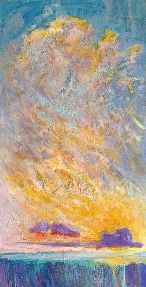 Golden Sunset Ocean View by Dorothy Fagan — canvas wall art