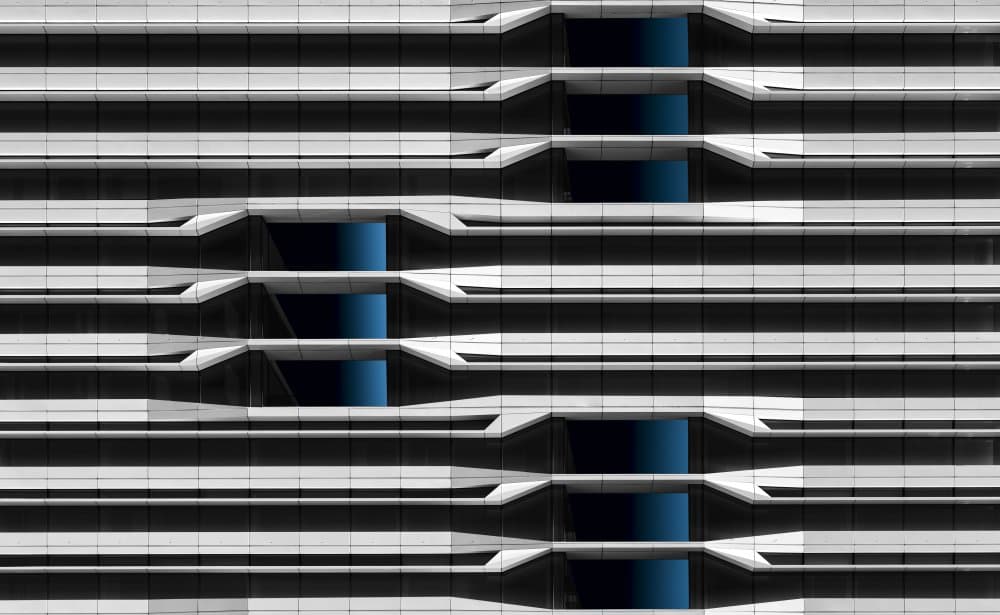 Modern Blue Facade by Greetje van Son — canvas wall art