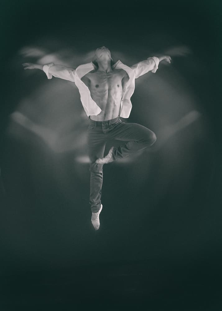 Soaring Ballet Dancer by Rob Li — canvas wall art