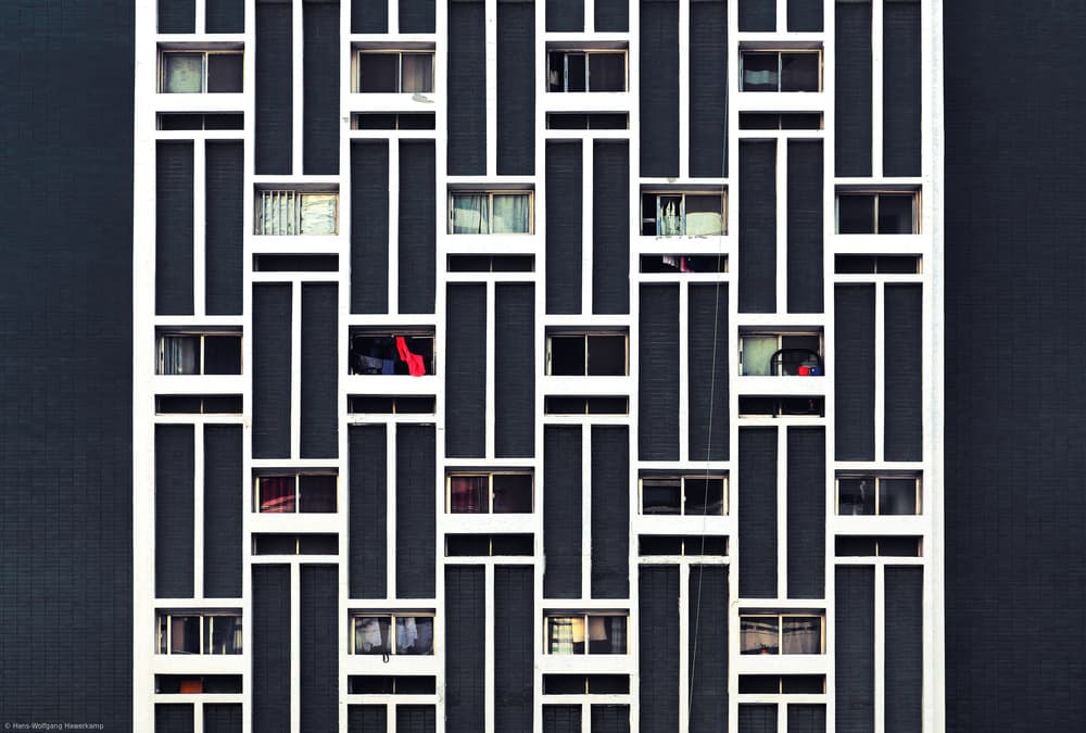 Geometric Building Pattern by Hans-Wolfgang Hawerkamp — canvas wall art