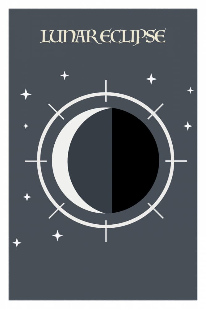 Lunar Eclipse Night by casa cartissi — canvas wall art