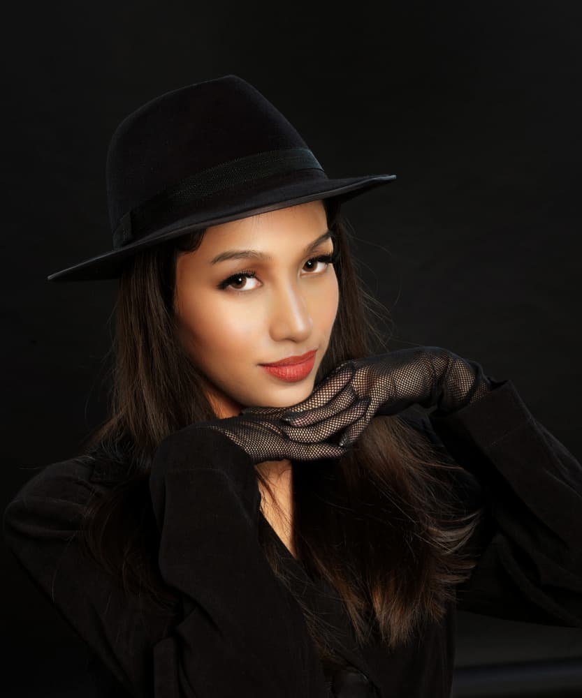 Woman In Black Hat by John Yuk Kong Chung — canvas wall art