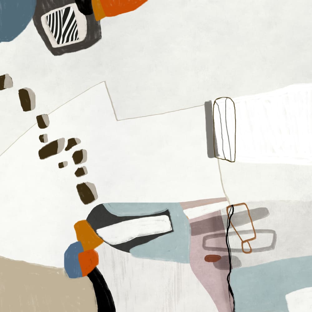 Modern Abstract Forms by Roberto Moro — canvas wall art
