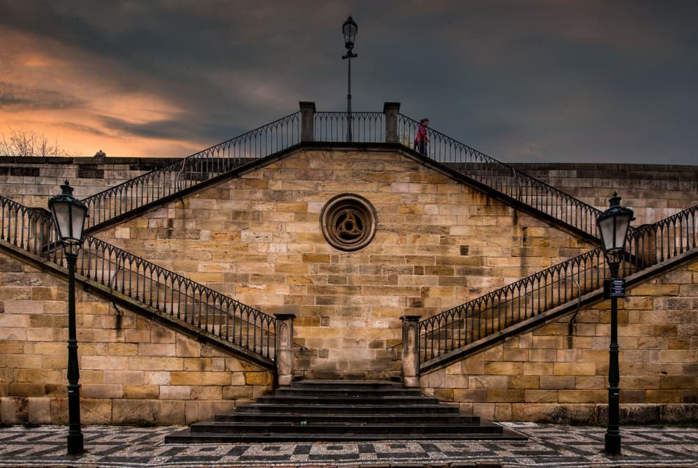 Grand Stone Stairway by Rana Jabeen — canvas wall art