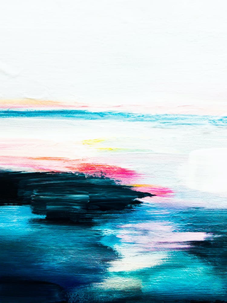 Vibrant Abstract Seascape by Ejaaz Haniff — canvas wall art