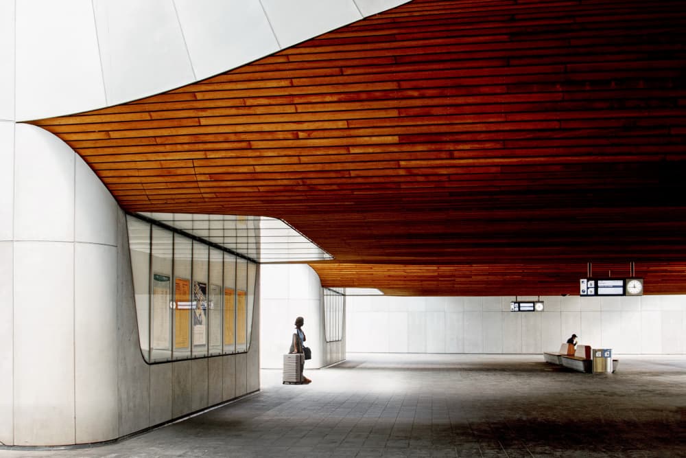Sleek Transit Hub by Henk Langerak — canvas wall art