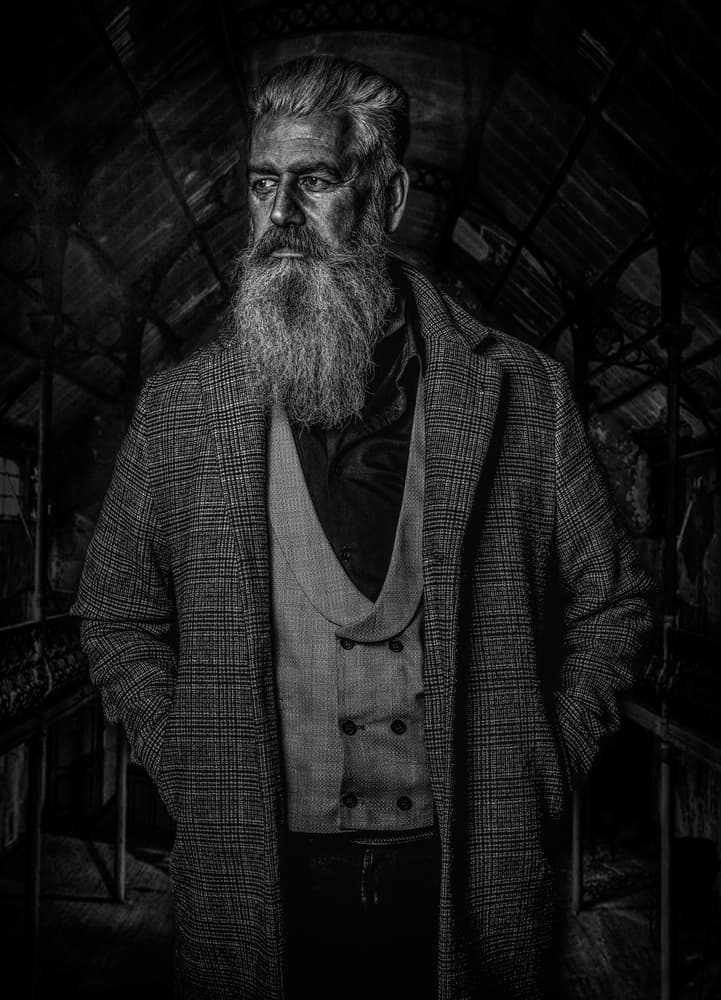 Pensive Bearded Gentleman by gNo — canvas wall art